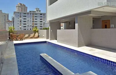 Gonzaga - locação - novo- 2 suites - semi mobiliado - 2 vagas - com serviçosom sde