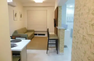 Gonzaga - locação - 2 dormitórios – serviços diários - lazer - mobiliado