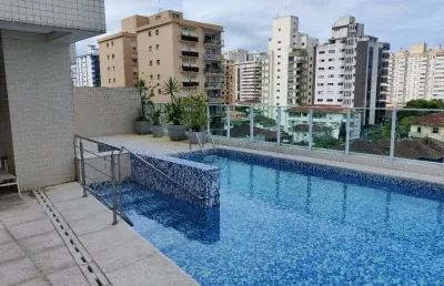 Gonzaga  locação 02 dormitorios finamente mobiliado com serviços