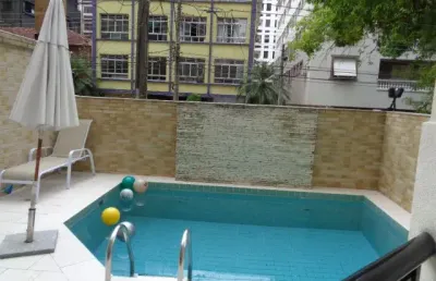 Gonzaga-locação--  3 dorm  1 suite  - 130au– varanda ampla- 2 vagas - com lazer