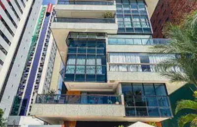 Apartamento, alto padrão, na avenida beira mar,  com 4 suítes à venda, 438 m², área de lazer completa por r$ 4.500.000 - meireles - fortaleza/ce