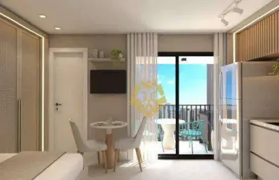 Studio com 1 dormitório à venda, 22 m² por r$ 265.000 - novo mundo - curitiba/pr