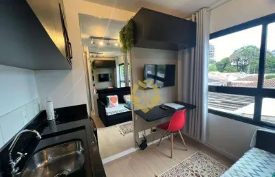 Studio com 1 dormitório para alugar, 10 m² por r$ 1.800/mês - mossunguê - curitiba/pr