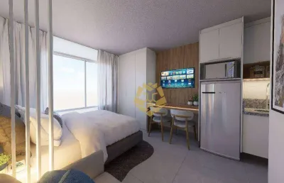 Maravilhoso studio para alugar, 30 m² por r$ 2.480/mês - centro - curitiba/pr