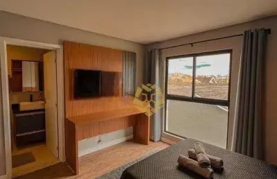 Studio com 1 dormitório para alugar, 18 m² por r$ 2.400,01/mês - atuba - curitiba/pr