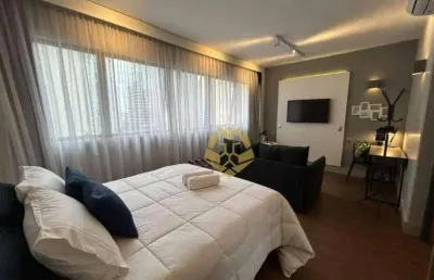 Maravilhoso studio para alugar, 35 m² por r$ 2.950/mês - batel - curitiba/pr