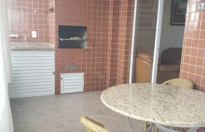 3 dormitórios guilhermina varanda gourmet churrasqueira a carvão 2 vagas demarcadas!!
