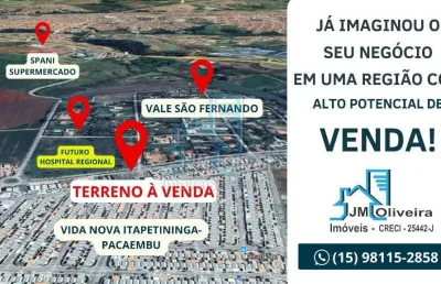 Terreno comercial a venda  vida nova  itapetininga - pacaembu vale sao fernando - itapetininga - sp