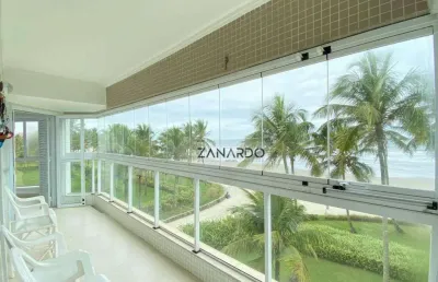 Apartamento pé na areia vista mar 4 dormitórios à venda, 147 m² por r$ 6.800.000 - riviera de são lourenço - bertioga/sp