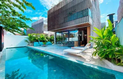 Casa village de alto padrão no golf club da riviera, 5 suítes à venda, 863 m² por r$ 13.000.000 - riviera de são lourenço - bertioga/sp