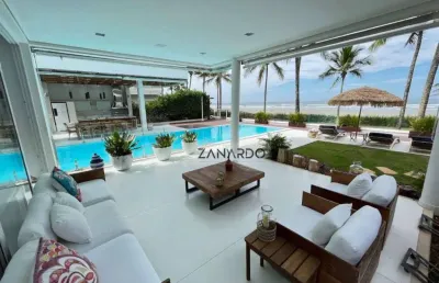 Casa pé na areia no condomínio da riviera de são lourenço