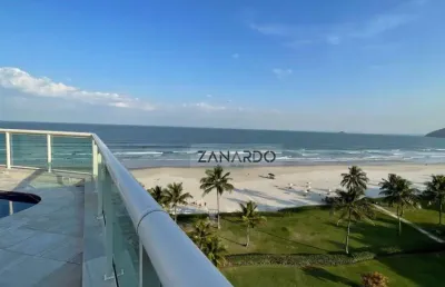 Cobertura pé na areia 6 dormitórios sendo 4 suítes à venda, 400 m² por r$ 12.000.000 - riviera de são lourenço - bertioga/sp