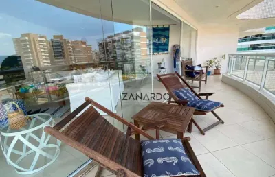 Apartamento pé na grama vista mar 3 suites à venda, 163 m² por r$ 2.780.000 - riviera de são lourenço - bertioga/sp