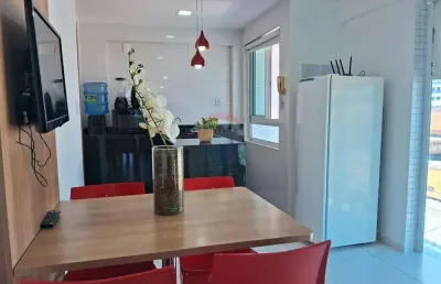 Flat para locação anual com um quarto, mobiliado com 33,9m² em tambaú, joão pessoa-pb