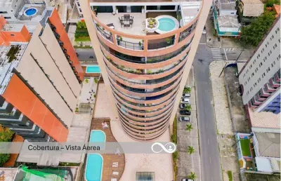 Cobertura à venda com 460m2 vista mar no residencial ana emília - tambaú - joão pessoa - brasil