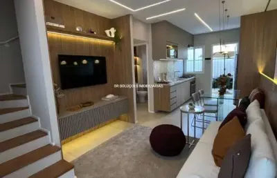 Casa em condomínio fechado com 2 quartos à venda na primo porcari, 163, medeiros, jundiaí por r$ 460.051