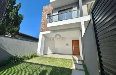 Sobrado geminado no saguaçú com 3 quartos para venda, 136 m²