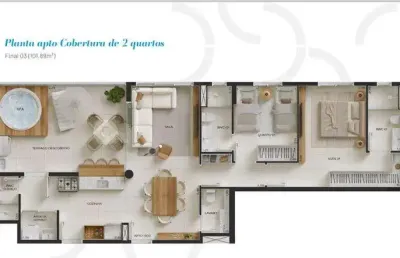 Cobertuta linea no up resort residencial ao lado da estação do metro  quadra 102 samambaia sul