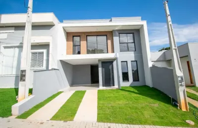 Casa em condomínio fechado com 3 quartos à venda na rua francisco druzyk, 84, águas claras, campo largo por r$ 599.000