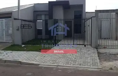 Linda casa nova com 3 dormitórios à venda, eucaliptos, fazenda rio grande, pr por r$399 mil