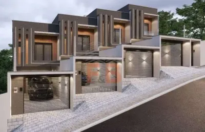 Sobrado geminado no iririú com 3 quartos para venda, 106 m²