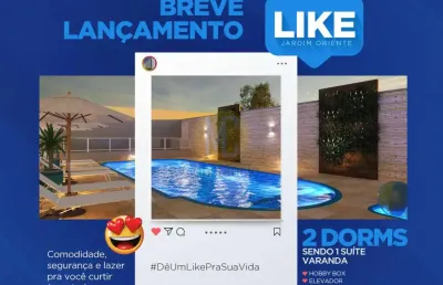 Like jd oriente - 2 dormitórios sendo 1 suíte - lançamento