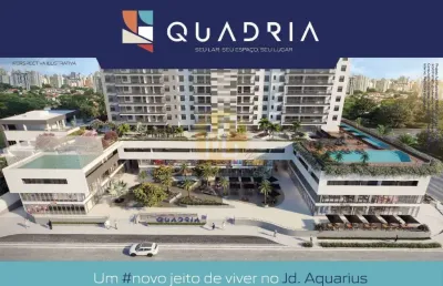 Quadria lançamento jardim aquarius - 3, 2 e 1 dormitórios