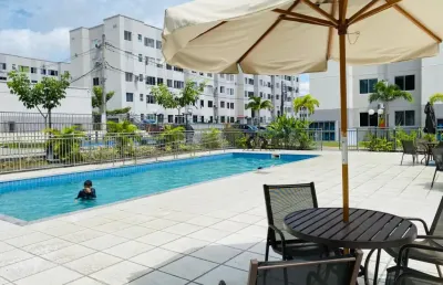 Apartamento proximo a barreira com 2 quartos e uma área de lazer completa