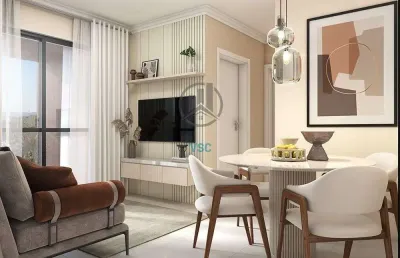 Oportunidade de comprar na planta no centro de pinhais, 2 quartos sendo uma suíte