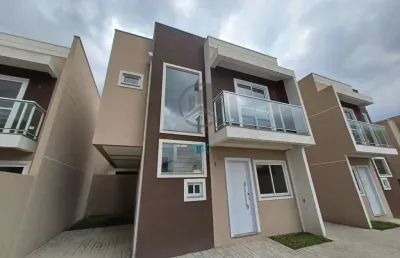 Sobrado novo em condomínio, 3 quartos sendo uma suíte e 2 vagas