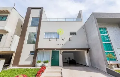 Casa em condomínio fechado com 5 quartos à venda na rua major saul de carvalho chaves, 515, santa cândida, curitiba, 300 m2 por r$ 1.300.000