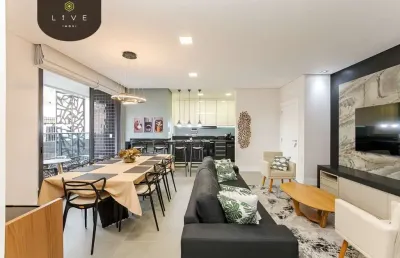 Apartamento com 3 quartos para alugar na alameda prudente de moraes, 129, mercês, curitiba, 121 m2 por r$ 10.000