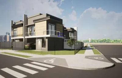 Sobrado com 67,60m², e 02 dormitórios no bairro campo comprido/ fazendinha em curitiba, preço de planta, aceita permuta , fn 041 99864-4995