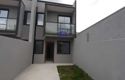 Sobrado 82m² 3 quartos,  sala 2 ambientes, churrasqueira, 2 vagas, 2 banheiros, terraço, sacada, o menor preço da região, finacia. fn 041 99864-4995