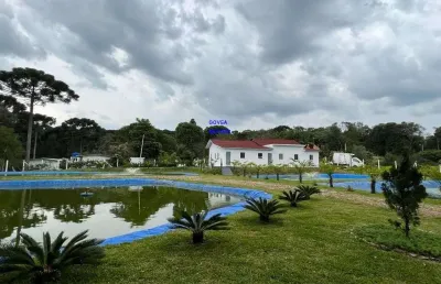 Chácara 3/7 alqueires, alto produtiva, lazer, conforto e tranquilidade com 1.500m² estufa morango, casa alvenária, piscina, tanques peixe produzindo,