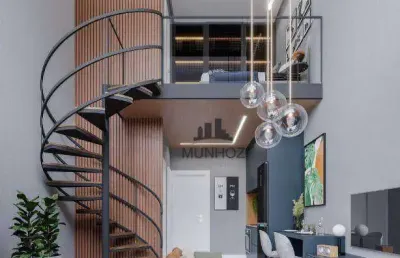 Loft com 1 dormitório à venda, 44 m² por r$ 459.900,00 - portão - curitiba/pr