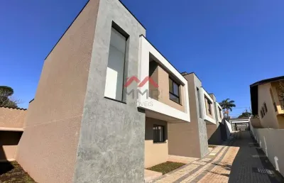 Casa em condomínio fechado com 3 quartos à venda na rua rei david, santa cândida, curitiba, 93 m2 por r$ 590.000