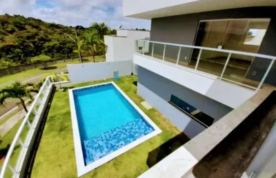 Casa em condomínio fechado com 4 quartos à venda na rua principal, alphaville (abrantes), camaçari, 415 m2 por r$ 1.900.000