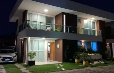 Casa em condomínio fechado com 4 quartos à venda na rua carlos conceição, buraquinho, lauro de freitas, 200 m2 por r$ 1.195.000