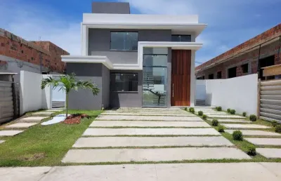 Casa em condomínio fechado com 4 quartos à venda na estrada da cascalheira, s/n, limoeiro, camaçari, 275 m2 por r$ 1.300.000