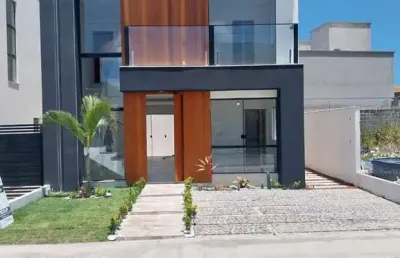 Casa em condomínio fechado com 4 quartos à venda na rua sucupió, abrantes, camaçari, 172 m2 por r$ 890.000