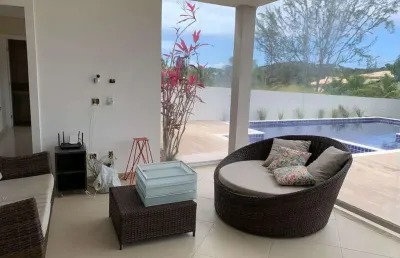 Casa em condomínio fechado com 5 quartos para alugar na rodovia ba-099 - estrada do côco km 08, abrantes, camaçari, 300 m2 por r$ 10.500