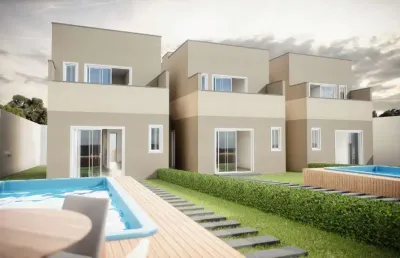 Casa em condomínio fechado com 3 quartos à venda na rodovia ba-099 - estrada do côco, 10, barra do jacuípe, camaçari, 80 m2 por r$ 600.000