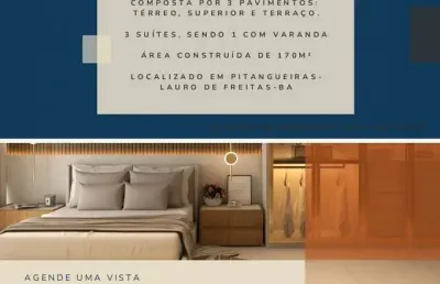 Casa com 3 quartos à venda na rua vinícius de moraes, buraquinho, lauro de freitas, 194 m2 por r$ 669.000