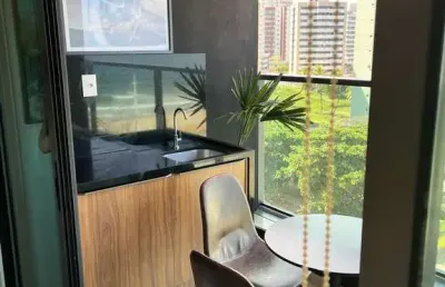 Apartamento com 1 quarto à venda na avenida octávio mangabeira, armação, salvador, 31 m2 por r$ 650.000
