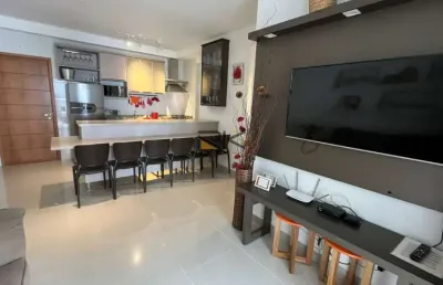 Apartamento nas toninhas com 2 dormitórios sendo 1 suíte,sala 2 ambientes,varanda gourmet com churrasqueira