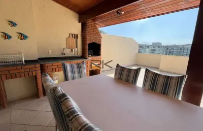 Cobertura duplex praia grande em ubatuba-sp com 3 suítes,varanda gourmet com churrasqueira,2 vagas de garagem