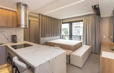 Apartamento estilo loft, mobiliado, com 1 vaga de garagem no bairro boa vista