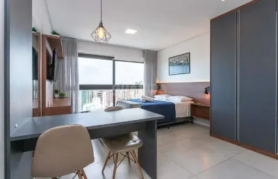 Apartamento estilo stúdio , no bairro petrópolis, com 1 vaga de garagem, andar alto!