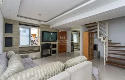 Casa em condomínio semi mobiliado de 3 dormitórios, sendo 1 suíte no bairro alto petrópolis, com duas vagas!
